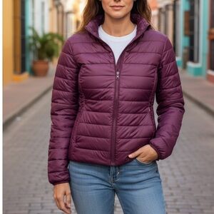 NWT Glaciers’s Edge quilted puffer jacket lightweight & packable Women Sz S